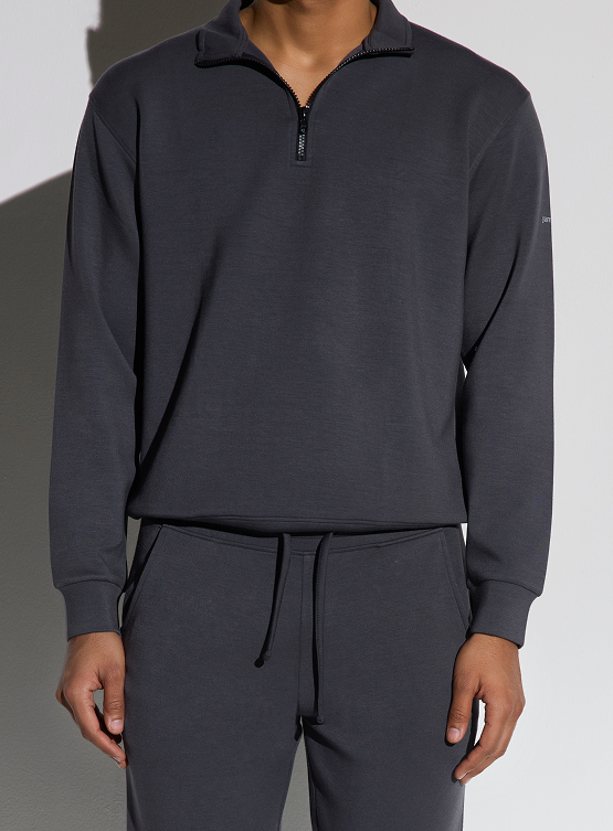 Aeroclouds Retreat Set Full Sleeve Pullover and Shorts Stone Grey