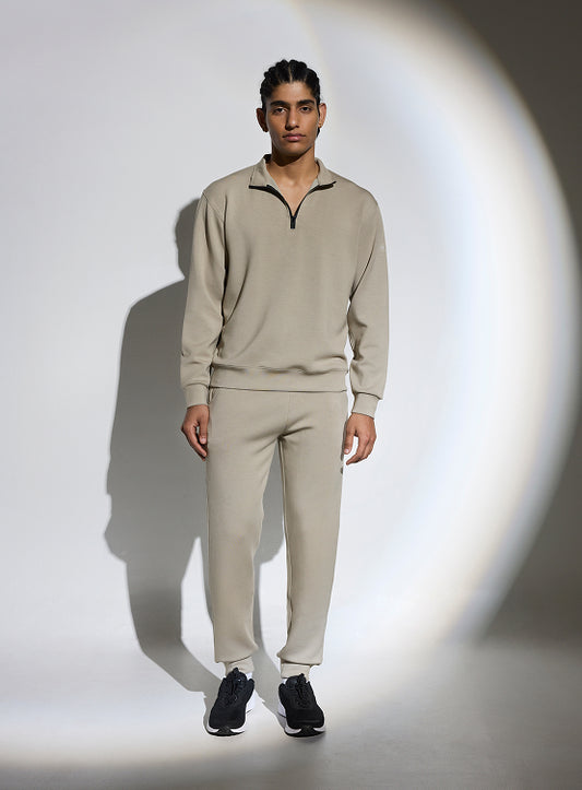 Aeroclouds Retreat Full Sleeve Pullover Beige