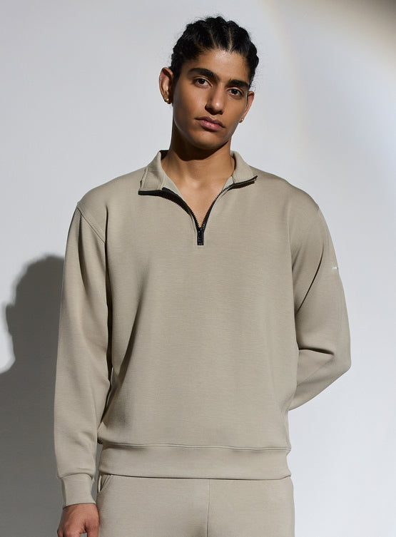 Aeroclouds Retreat Set Full Sleeve Pullover and Joggers Beige