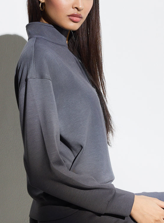 Aeroclouds Retreat Turtle Neck Pullover Stone Grey