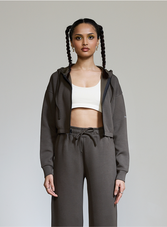 Aeroclouds Womens Zipper Retreat Hoodie Olive