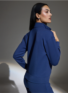 Aeroclouds Retreat Turtle Neck Pullover Luna Blue