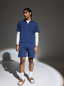 Aeroclouds Retreat Set Half Sleeve Pullover and Shorts Luna Blue