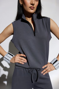 Aeroclouds Retreat Set Pullover and Wide Leg Pants Stone Grey