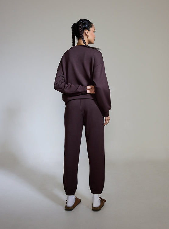 Aeroclouds Womens Retreat Crew Neck Espresso