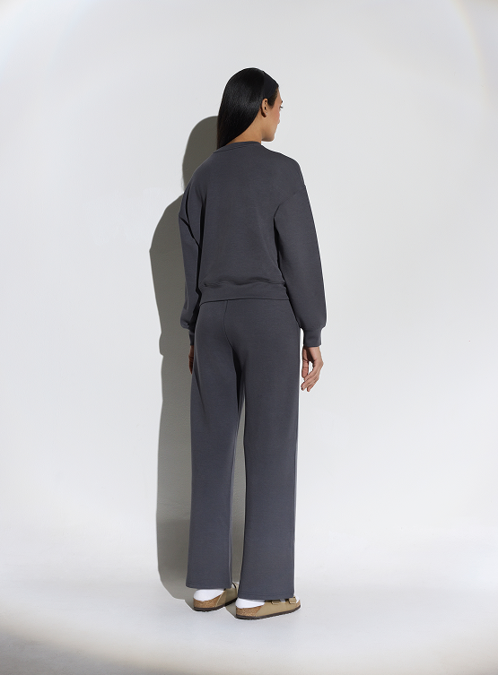 Aeroclouds Womens Retreat Crew Neck Stone Grey