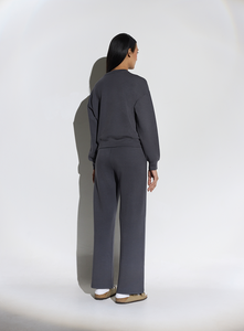 Aeroclouds Womens Retreat Crew Neck Stone Grey