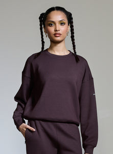 Aeroclouds Womens Retreat Crew Neck Espresso