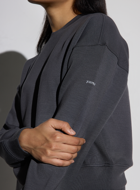 Aeroclouds Womens Retreat Crew Neck Stone Grey