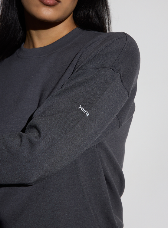 Aeroclouds Womens Retreat Crew Neck Stone Grey