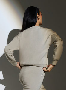 Aeroclouds Womens Retreat Crew Neck Beige