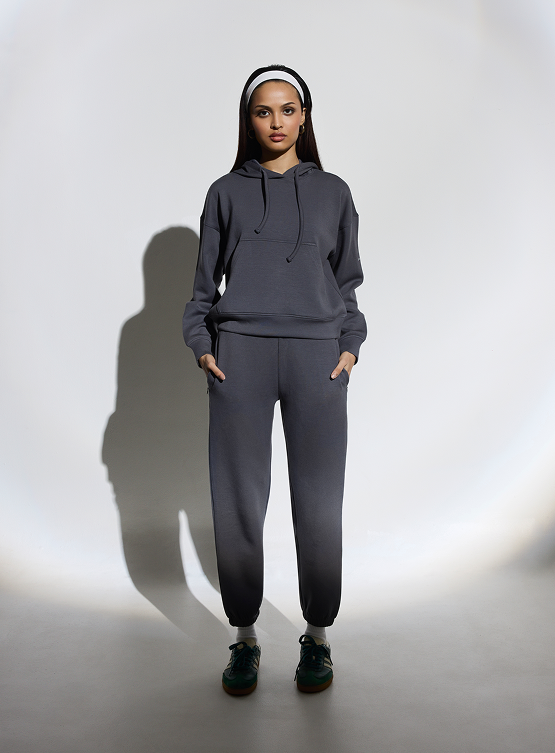 Aeroclouds Womens Retreat Hoodie Stone Grey