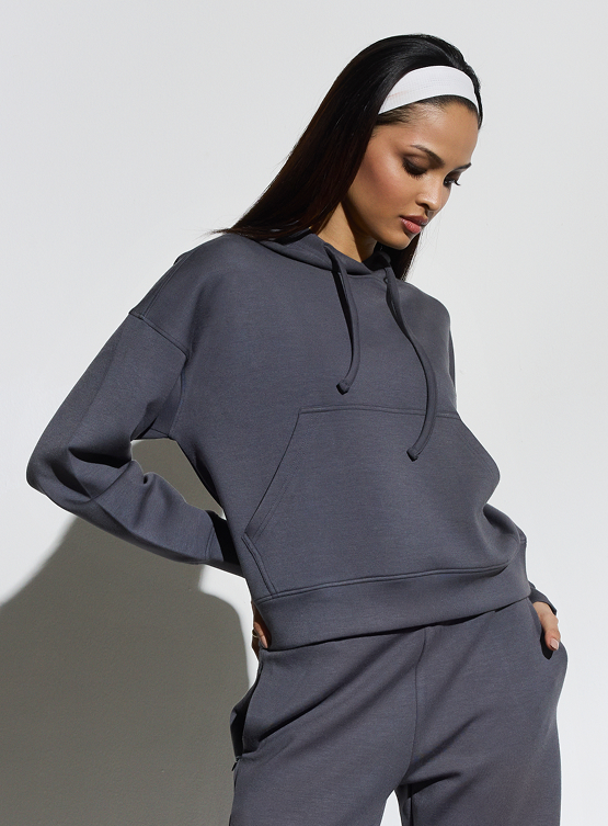 Aeroclouds Womens Retreat Hoodie Stone Grey