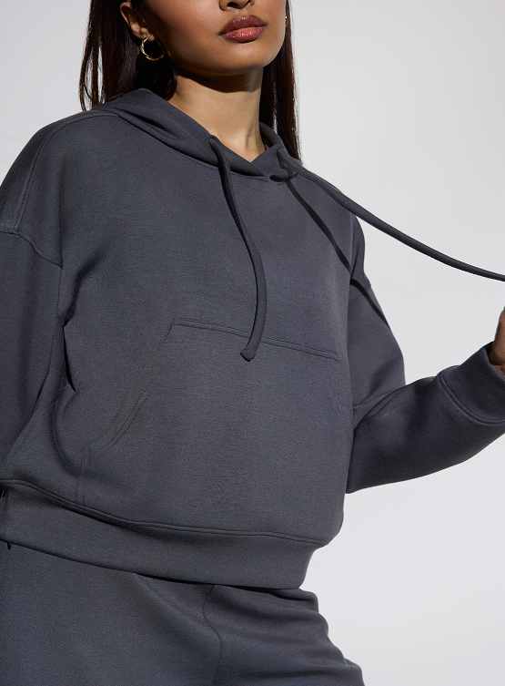 Aeroclouds Womens Retreat Hoodie Stone Grey