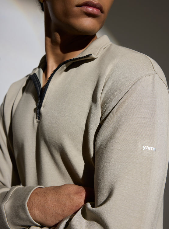 Aeroclouds Retreat Set Full Sleeve Pullover and Joggers Beige