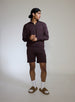 Aeroclouds Retreat Set Full Sleeve Pullover and Shorts Espresso