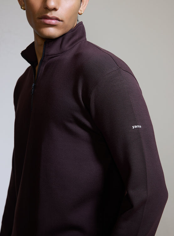 Aeroclouds Retreat Set Full Sleeve Pullover and Shorts Espresso