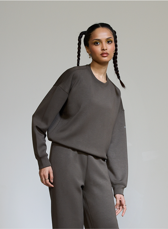 Aeroclouds Womens Retreat Crew Neck Olive