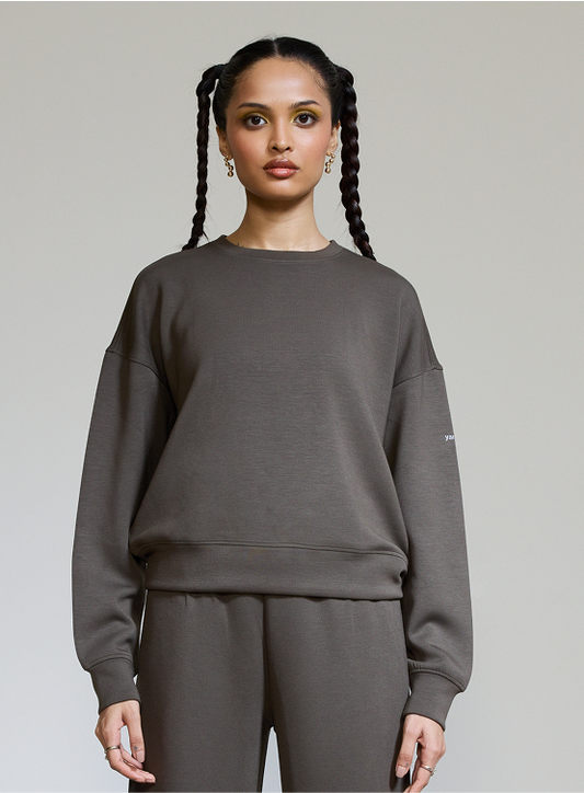 Aeroclouds Womens Retreat Crew Neck Olive