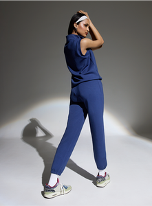 Aeroclouds Sleeveless Half Zipper Retreat Pullover Luna Blue