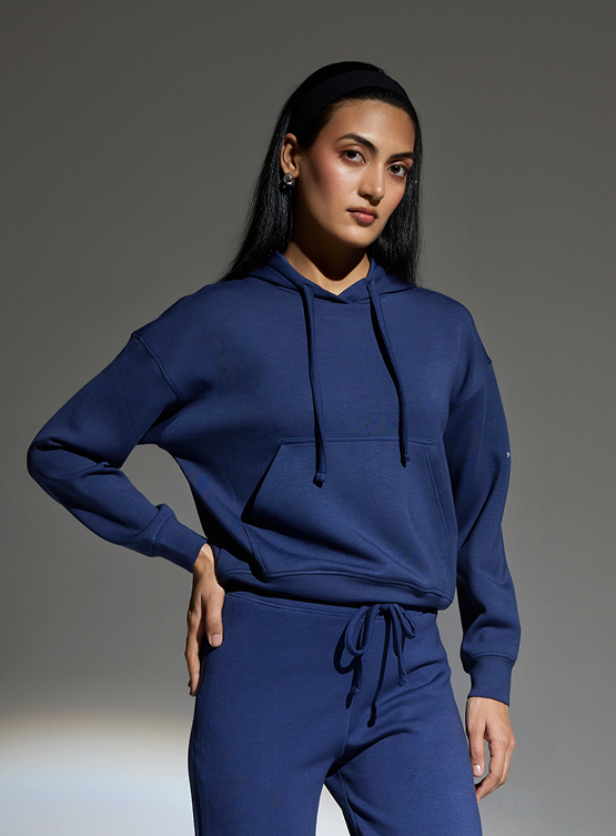 Aeroclouds Womens Retreat Hoodie Luna Blue