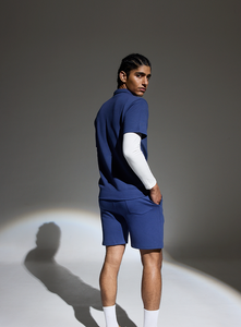 Aeroclouds Retreat Set Half Sleeve Pullover and Shorts Luna Blue