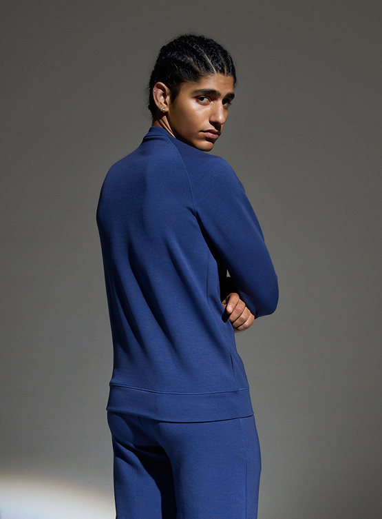 Aeroclouds Mens Retreat Crew Neck Luna Blue