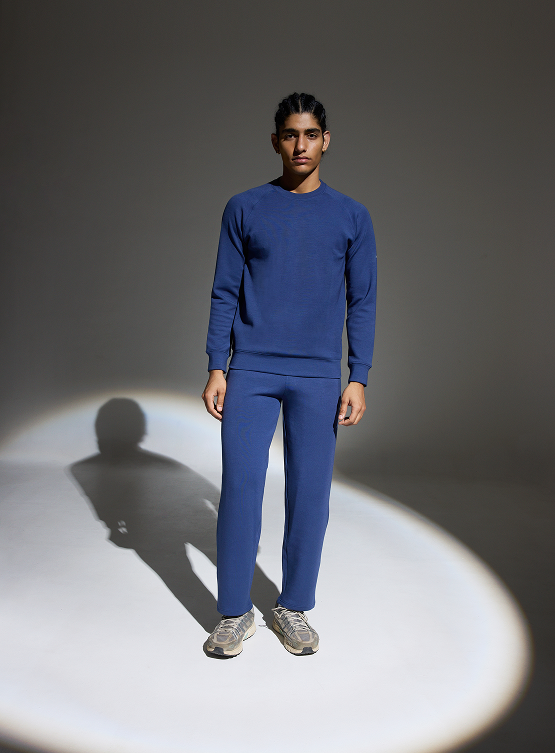 Aeroclouds Mens Retreat Crew Neck Luna Blue