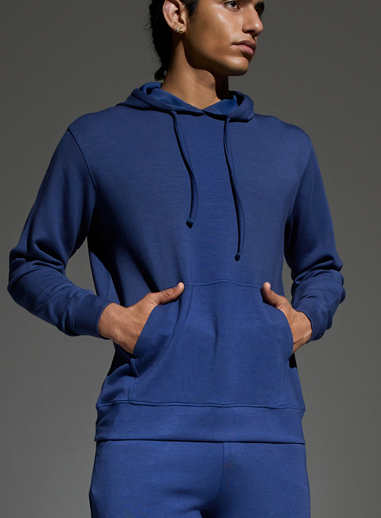 Aeroclouds Mens Retreat Hoodie Luna Blue