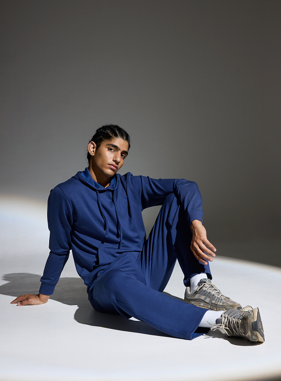 Aeroclouds Mens Retreat Hoodie Luna Blue