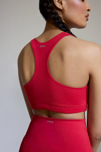 Intense Set Racer Back Bra and Leggings Scarlet Red