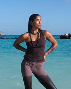 Aero One Shoulder Tank Espresso