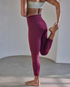Aero Set Stone Grey Long Sleeve with Thumb Hole and Malaga Pink Flared Yoga Pants