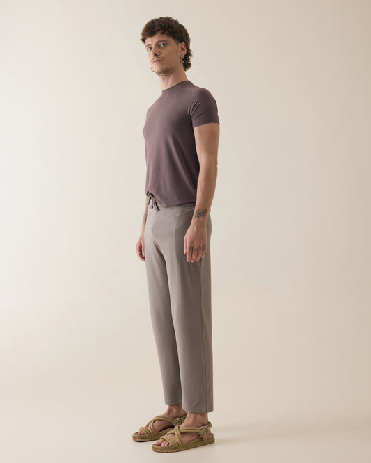 Aero Straight Fit Yoga Pants Sand Grey