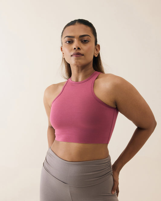 Aero Racer Cropped Top Malaga Pink