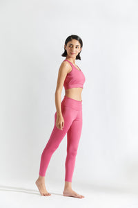 Flo Set Bra Top and Legging Malaga Pink