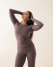 Aero Set Long Sleeve with Thumb Hole and Foldover Flares Dusty Fig