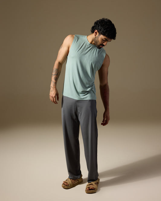 Aero Set Surf Blue Muscle Tee and Stone Grey Pants