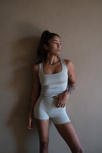 Aero Set Tank Top and Hot Shorts Vanilla White