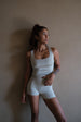 Aero Set Tank Top and Hot Shorts Vanilla White