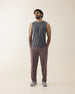 Aero Set Stone Grey Muscle Tee and Dusty Fig Pants