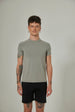 Aero Set Weather Grey Slim Fit Short Sleeve Tee and Midnight Black Flo Shorts