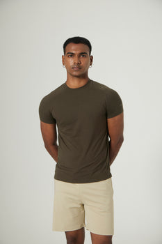 Aero Slim Fit Tee Short Sleeves Olive