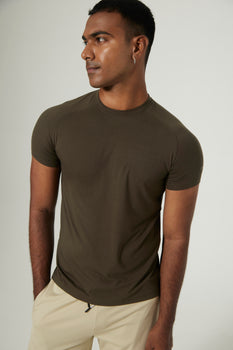 Aero Slim Fit Tee Short Sleeves Olive