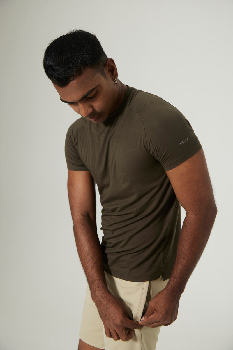 Aero Slim Fit Tee Short Sleeves Olive