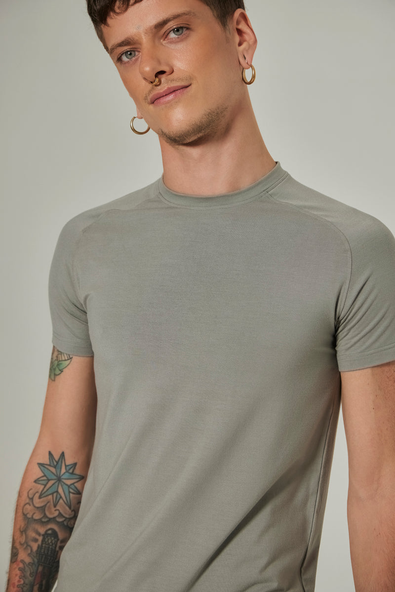 Aero Slim Fit Tee Short Sleeves Weather Grey