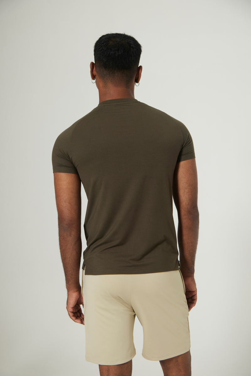 Aero Slim Fit Tee Short Sleeves Olive