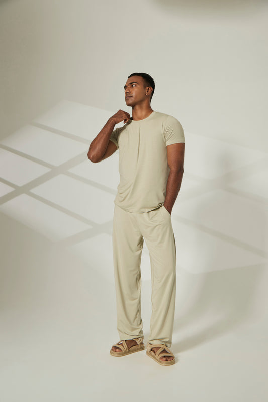 Aero Set Regular Tee and Pants Alfa Beige