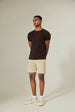 Aero Set Espresso Regular Tee and Alfa Beige Flo Shorts