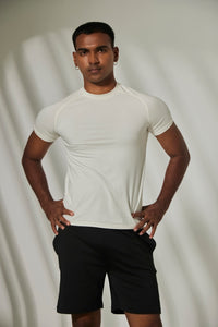 Aero Slim Fit Tee Short Sleeves Pure  White